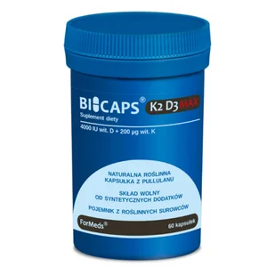 ForMEDS BICAPS K2 D3 MAX / 60 kaps. # KUPON RABATOWY TT001684 - Witaminy i minerały - miniaturka - grafika 1