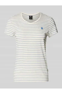 T-shirt o kroju slim fit z wzorem w paski model Stripe eyben - G-Star Raw - Koszulki i topy damskie - miniaturka - grafika 1