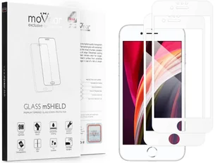 movear 2 szt. Szkło Hartowane 9H na Apple iPhone 8/7 PLUS (5.5") do Etui GLASS mSHIELD 2.5D MAX Białe AI87PGMM14AWH2 - Szkła hartowane na telefon - miniaturka - grafika 5