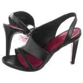 Sandały damskie - Carinii czarne sandały damskie B5005_-E50 szpilka eleganckie r.39 - miniaturka - grafika 1