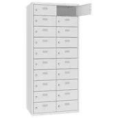 Szafki BHP - Metalowa szafka stojąca skrytkowa MSUS 4210 - 20 schowków - miniaturka - grafika 1