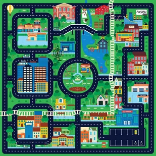 Mata Animacyjna MIASTO 100 cm - Maty edukacyjne - miniaturka - grafika 1