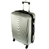 Walizki - Pellucci, Walizka podróżna, RGL 663, srebrna, rozmiar M, 63l - miniaturka - grafika 1