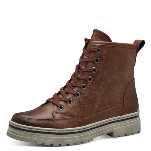 Marco Tozzi Damskie buty Bootie Laced 2-25261-43, modne kozaki, koniak, 40 EU, koniak, 40 EU