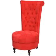 Fotele - vidaXL Fotel z wysokim oparciem czerwony - miniaturka - grafika 1