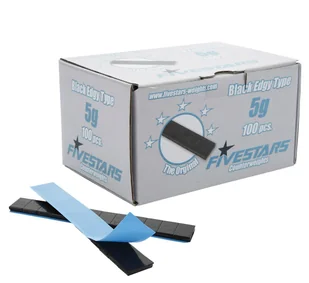 Ciężarki Klejone Czarne do Felg Aluminiowych FIVESTARS Edgy 12x5g 400 pasków - Akcesoria wulkanizacyjne - miniaturka - grafika 5