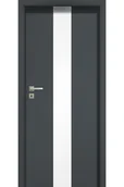Drzwi wewnętrzne - Pol-Skone Dzwi Wewnętrzne Z Szybą Przezierną Creato A02 Grafite - miniaturka - grafika 1