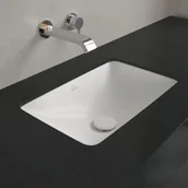 Umywalki - Villeroy & Boch Loop & Friends Umywalka podblatowa 45x28 cm bez przelewu biały mat z powłoką CeramicPlus 4A5601RW - miniaturka - grafika 1