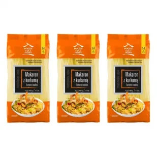 House of Asia Makaron ryżowy z kurkumą 5 mm Zestaw 3 x 200 g - Makaron - miniaturka - grafika 1