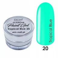 Żele do paznokci - Em nail professional Paint Gel Glamour Nr. 20 Tropical Blue - miniaturka - grafika 1