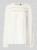 Bluzki damskie - Bluzka z długim rękawem o kroju regular fit z czystej wiskozy model ‘DEBBIE’ - miniaturka - grafika 1