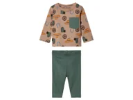 Inne akcesoria do pielęgnacji dzieci - Lupilu Komplet niemowlęcy z bawełną organiczną (koszulka + spodenki) (74/80, Beżowy/zielony) - miniaturka - grafika 1