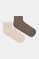 Skarpetki męskie - Calvin Klein skarpetki 2-pack męskie kolor beżowy - miniaturka - grafika 1