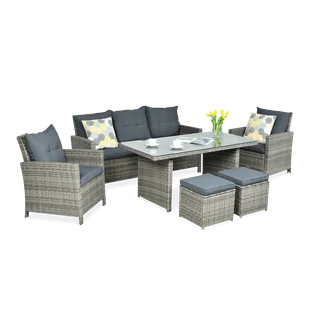 Zestaw technorattanowy IBIZA Grey - Meble ogrodowe - miniaturka - grafika 1