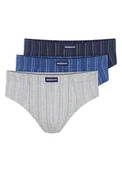 Majtki męskie - Majtki męskie slipy Classic Henderson 3-pak granatowy, niebieski, jasnoszary L - miniaturka - grafika 1