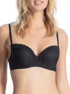 Biustonosze - Schiesser Damski biustonosz z fiszbinami z misecz, czarny (000-schwarz), 75A - miniaturka - grafika 1