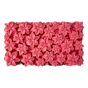 Czekolada mleczna zdobiona różowymi kwiatami z białej czekolady 85g - Czekolada - miniaturka - grafika 1