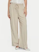 Spodnie damskie - Vila Spodnie materiałowe Pricil 14079560 Beżowy Loose Fit - miniaturka - grafika 1