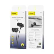 Słuchawki - FONENG T59 JACK 3.5MM z mikrofonem 1.2M Czarny - miniaturka - grafika 1