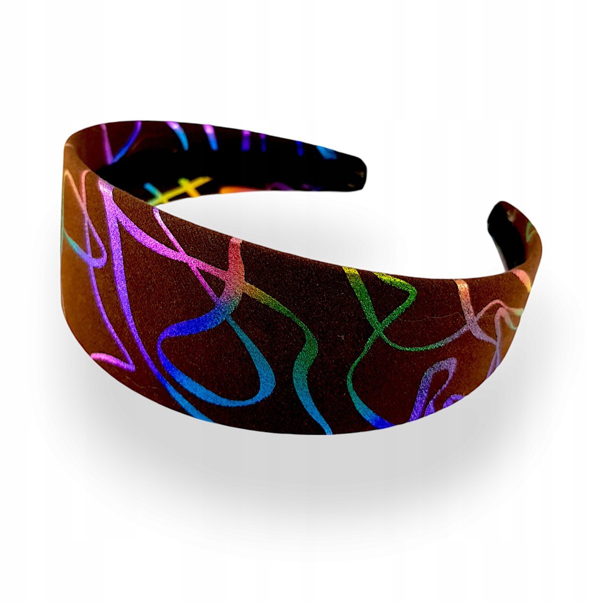 Opaska do włosów Szeroka z kolorowymi wzorami