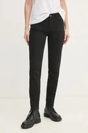 Spodnie damskie - Pepe Jeans jeansy MID RISE SKINNY THELMA damskie kolor czarny PL211800 - miniaturka - grafika 1