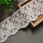 Inne - TEMU Biała Koronkowa Taśma 1 Jard - Haftowana Koronka z Otworami, Rozpuszczalna w Wodzie Koronka Dekoracyjna do Rękodzieła i Projektów Szycia - miniaturka - grafika 1
