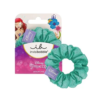 invisibobble KIDS Scrunchie Disney Ariel – zielona z brokatem, 1 sztuka – ozdoba do włosów dla dziewcząt, ekskluzywna gumka do włosów Scrunchie dla dzieci - Ozdoby do włosów - miniaturka - grafika 1