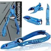 Akcesoria do paznokci - Cążki cęgi do grubych wrastających paznokci skórek obcinaczki nożyczki manicure gabinet SPA niebieskie - miniaturka - grafika 1