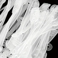 Wałki do włosów - TEMU 50 szt. Przezroczyste Płaskie Gumki do Stylizacji Włosów – Elastyczne i Trwałe Wałeczki do Kręconych Fryzur, 8,7 cm długości, Sprężysty Uchwyt - miniaturka - grafika 1
