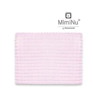Pościel dla dzieci - Poszewka 40x60 cm MINKY KWADRACIKI RÓŻ + JERSEY RÓŻ - miniaturka - grafika 1