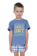Piżamy dla dziewczynek - Piżama dziecięca Chill out II niebieska 146/152 - miniaturka - grafika 1