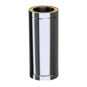 Akcesoria kominkowe - Adam Dw Rura Kominowa Dwuścienna 0,5 M Fi 180 - miniaturka - grafika 1