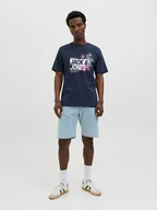 Koszulki męskie - Jack & Jones Koszulka "Jaxon" w kolorze granatowym - miniaturka - grafika 1