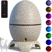 Projektory dla dzieci - PROJEKTOR GWIAZD LAMPKA NOCNA RZUTNIK LED JAJO DINOZAURA LASEROWY GŁOŚNIK - miniaturka - grafika 1