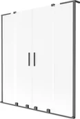 Parawany nawannowe - Mexen Velar L Duo parawan nawannowy 2-skrzydłowy rozsuwany 150 x 150 cm, szron, gun metal - 896-150-003-32-95 - miniaturka - grafika 1