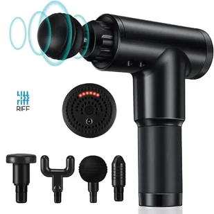 Riff FH-320 Przenośny pistolet do masażu mięśni powięziowych z 6-stopniową zmienną wibracją + 3 dysze - Masażery - miniaturka - grafika 1
