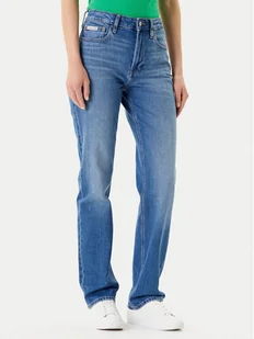 Calvin Klein Jeans Jeansy LV047B913G Niebieski Straight Fit - Spodnie damskie - miniaturka - grafika 1