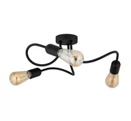 Lampy sufitowe - TK Lighting TKLIGHTING Wave Black 4407 lampa wisząca 3x40W E27 czarna - miniaturka - grafika 1
