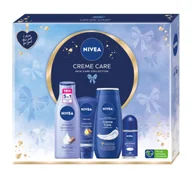 Dezodoranty i antyperspiranty dla kobiet - Nivea Creme Care zestaw krem do rąk 100ml + żel pod prysznic 250ml + antyperspirant roll-on 50ml + wygładzające mleczko do ciała 250ml (W) - miniaturka - grafika 1