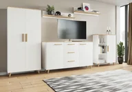 Meblościanki - Meblościanka Lund w stylu skandynawskim zestaw mebli do salonu pokoju - miniaturka - grafika 1