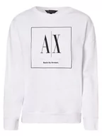 Bluzy damskie - Armani Exchange - Damska bluza nierozpinana, biały - miniaturka - grafika 1