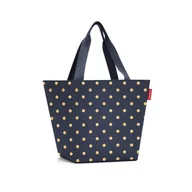 Torebki damskie - Torba SHOPPER M, metallic dots blue, Reisenthel - miniaturka - grafika 1
