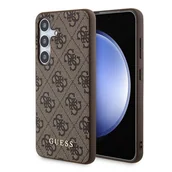 Etui i futerały do telefonów - Guess Etui HardCase 4G Metal Gold Logo do Galaxy A55, brązowe - miniaturka - grafika 1