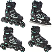 Wrotki - Rolki Łyżwy 4w1 Raven Spirit Black/Mint 40-43 - miniaturka - grafika 1