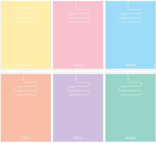 Herlitz Zeszyt A5 Pastel Color Blocking linia 60 kartek 5 szt. - Zeszyty szkolne - miniaturka - grafika 1