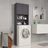 Szafki łazienkowe - vidaXL Szafka na pralkę, szara, 64x25,5x190 cm, płyta wiórowa - miniaturka - grafika 1