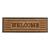 Wycieraczki - Esschert Design poziomu rb176 mata na podłogę/mata kokosowa Welcome drzwi, włókno kokosowe, guma, gumowa CZARNA; brązowy, 75 x 25 x 2.4 cm RB176 - miniaturka - grafika 1