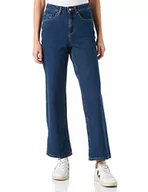 Spodnie damskie - bestseller a/s damskie spodnie jeansowe, niebieski (Dark Blue Denim), 26W / 34L - miniaturka - grafika 1