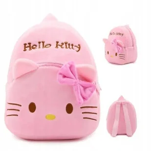 PLECAK DO PRZEDSZKOLA ����OBKA PLUSZOWY HELLO KITTY - Plecaki szkolne i tornistry - miniaturka - grafika 1