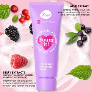 7DAYS Beauty My Beauty Week Foam It! Facial Airy Cleansing Foam 80 ml - Pianki do mycia twarzy - miniaturka - grafika 5